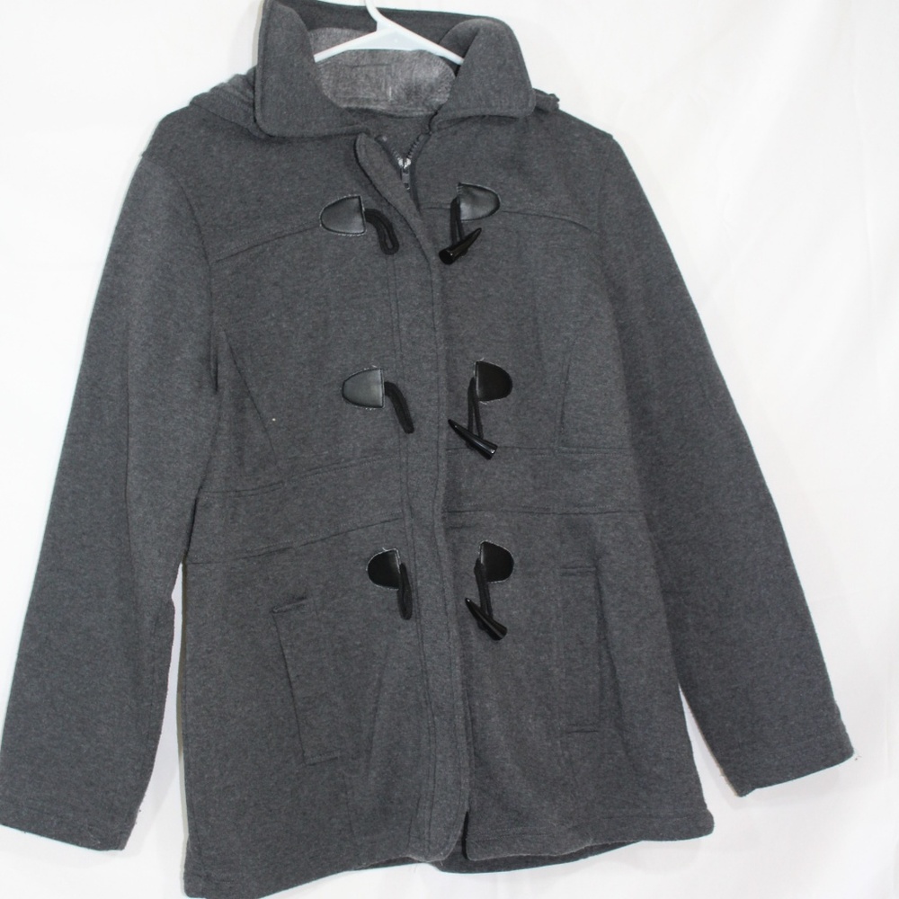 Sabrina Lauren NY Women's Hooded Grey Coat Size M